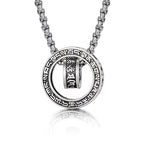 Fortune Jewel Tibetan Om Mani Padme Hum Carved Peace Purity Chain Necklace Pendant