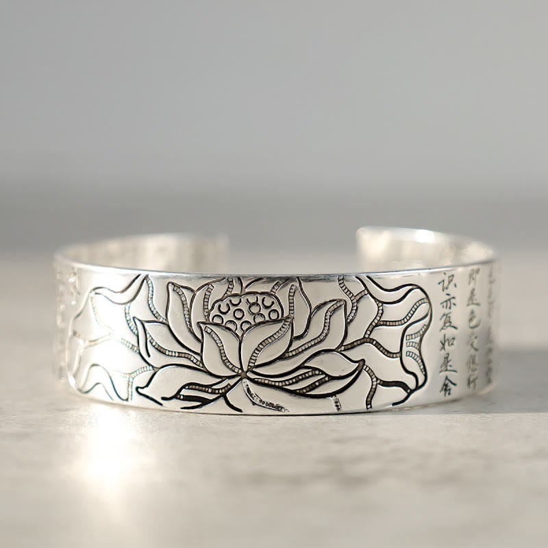 Fortune Jewel Tibetan Lotus White Copper Luck Bracelet