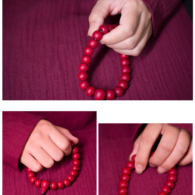 Fortune Jewel Abelia Biflora Wood Warding Off Evil Spirits Wrist Mala