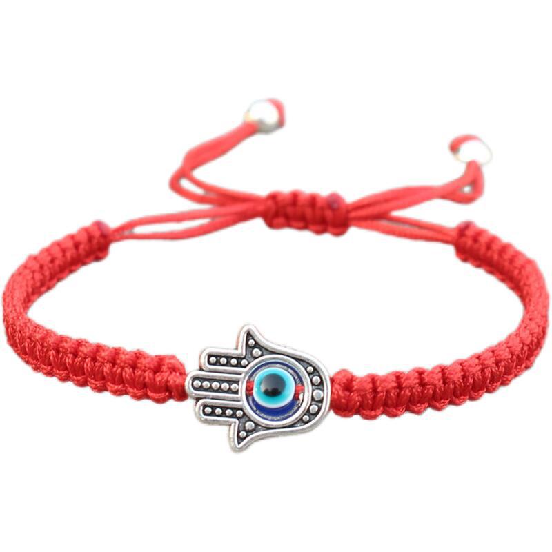 Fortune Jewel Handmade Hamsa Symbol Protection Luck String Bracelet
