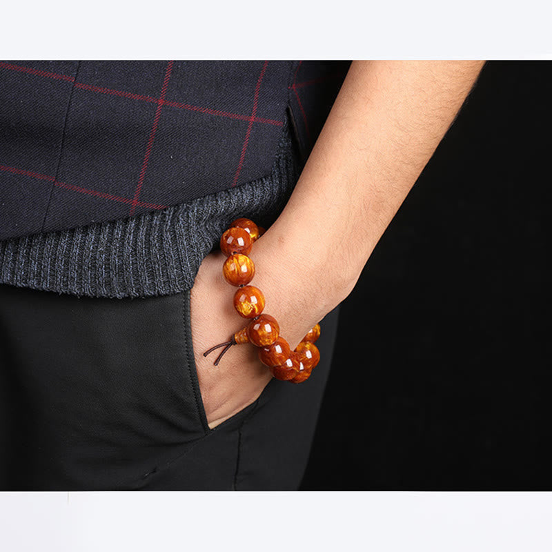 Fortune Jewel Golden Sea Willow Success Positive Bracelet Mala