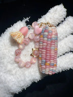 Soft Peach Pink Natural Handmade Corn Charms for Stress Relief