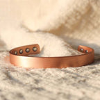 Fortune Jewel Vintage Pattern Magnetic Copper Adjustable Cuff Bracelet Bangle