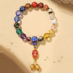 Fortune Jewel Tibetan Colorful Incense Ash Liuli Glass Bead Om Mani Padme Hum Dorje Vajra 18 Beads Wrist Mala