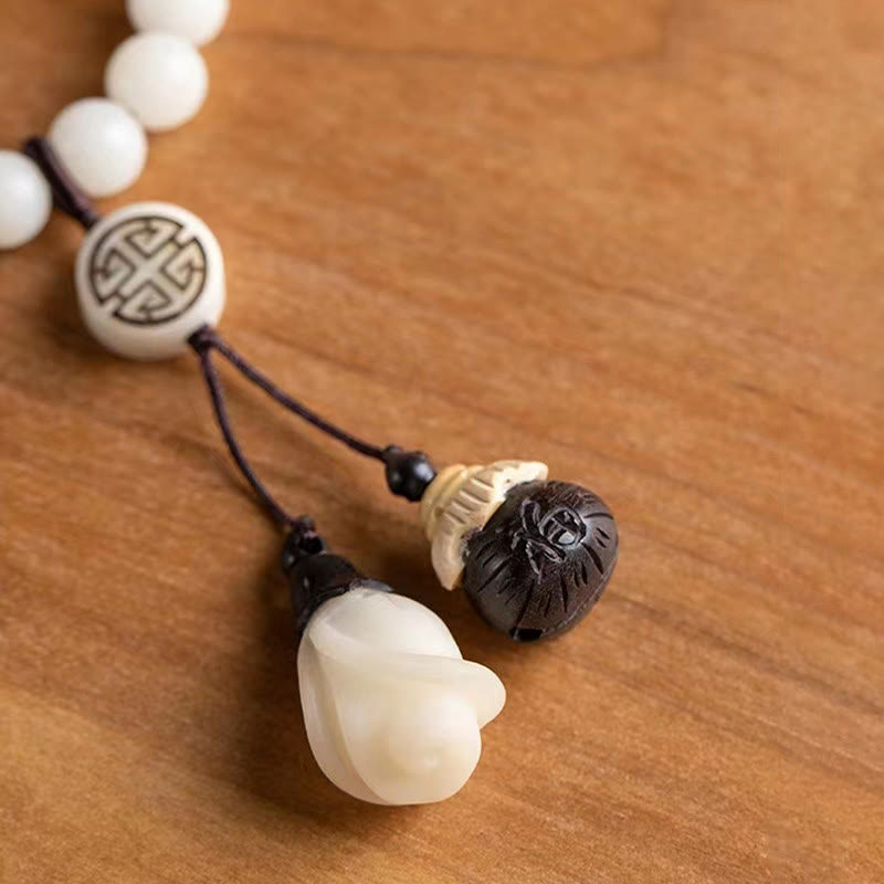Fortune Jewel Natural Green Sandalwood Bodhi Seed Soothing Bracelet