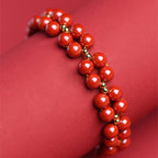 Fortune Jewel Natural Cinnabar Beaded Blessing Bracelet