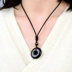 Fortune Jewel Tibetan Obsidian Protection Necklace