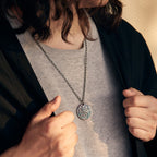 Fortune Jewel 990 Sterling Silver Yin Yang Water and Fire Balance Necklace Pendant Fortune Jewel