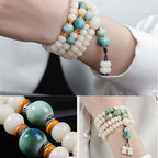 Fortune Jewel Bodhi Seed Bead Lotus Blessing Charm Bracelet