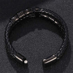 Fortune Jewel Layered Leather Weave Fortune Bracelet