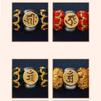 Fortune Jewel Chinese Zodiac Natal Buddha Silver Luck Braided String Bracelet