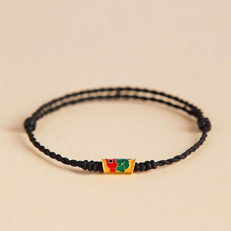 Fortune Jewel Handcrafted Koi Fish Wealth Prosperity Braided Rope Bracelet