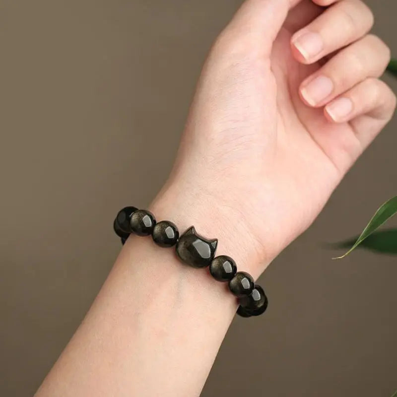 Fortune Jewel "All the best for Luck and Confidence" Lovely Cat Bracelet Includes Gift Message Card Fortune Jewel
