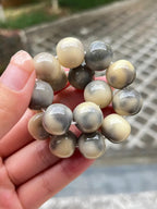 Creamy Gray Bodhi Bead Bracelet for Everyday Calm 14mm