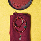 Fortune Jewel Bodhi Seed Cyan Jade Copper Peace Luck Bracelet