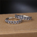 Fortune Jewel 925 Sterling Silver Auspicious Clouds Engraved Ring