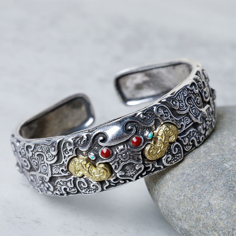 Fortune Jewel FengShui Engraving PiXiu Blessing Bracelet Bangle