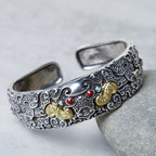 Fortune Jewel FengShui Engraving PiXiu Blessing Bracelet Bangle