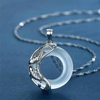 Buddha Stones "Wishing Luck and Prosperity" White Jade Koi Fish Necklace Includes Gift Message Card Fortune Jewel