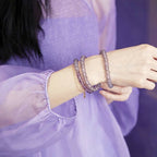 Fortune Jewel Natural Amethyst Crystal Meditation Healing Bracelet
