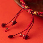 Fortune Jewel Five Directions Gods of Wealth Handmade Reincarnation Knot Protection String Braid Bracelet