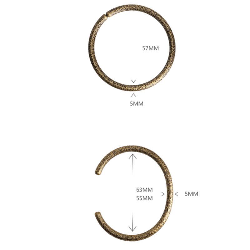 Fortune Jewel Rustic Design Copper Balance Adjustable Cuff Bracelet