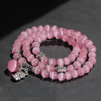 Fortune Jewel Cat Eye PiXiu Support Triple Wrap Bracelet