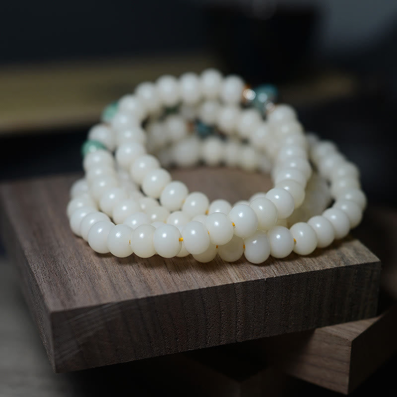 Fortune Jewel 108 Mala Beads Bodhi Seed Keep Away Evil Spirits Calm Bracelet