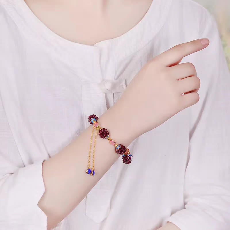 Fortune Jewel Tibetan Garnet Calm Bracelet