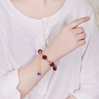 Fortune Jewel Tibetan Garnet Calm Bracelet