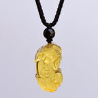 Fortune Jewel FengShui Citrine PiXiu Wealth Necklace Pendant