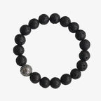 Fortune Jewel Lava Rock Fish Scales Bead Healing Bracelet