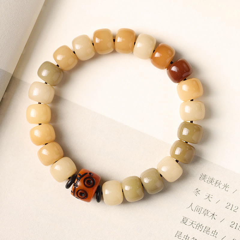Fortune Jewel Natural Bodhi Seed The Lord of the Corpse Forest Om Mani Padme Hum Wisdom Bracelet