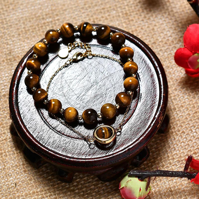 Fortune Jewel Sun Stone Strawberry Quartz Crystal Positive Bracelet