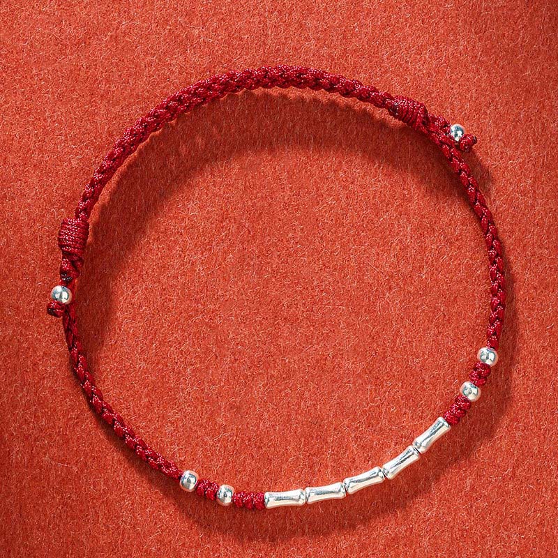 Fortune Jewel Tibet Handmade Multicolored Bamboo Protection Braided String Bracelet