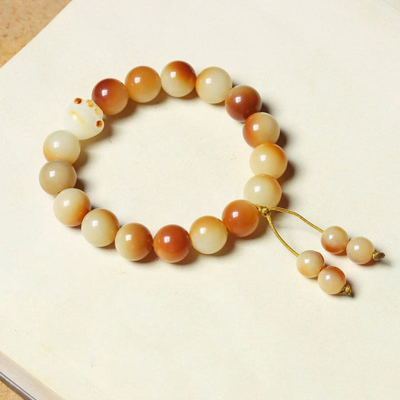 Fortune Jewel Natural Bodhi Seed Lovely Paw Claw Peace Wisdom Bracelet