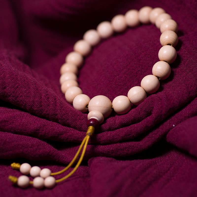 Fortune Jewel Natural Abelia Biflora Wood Blessing Wrist Mala