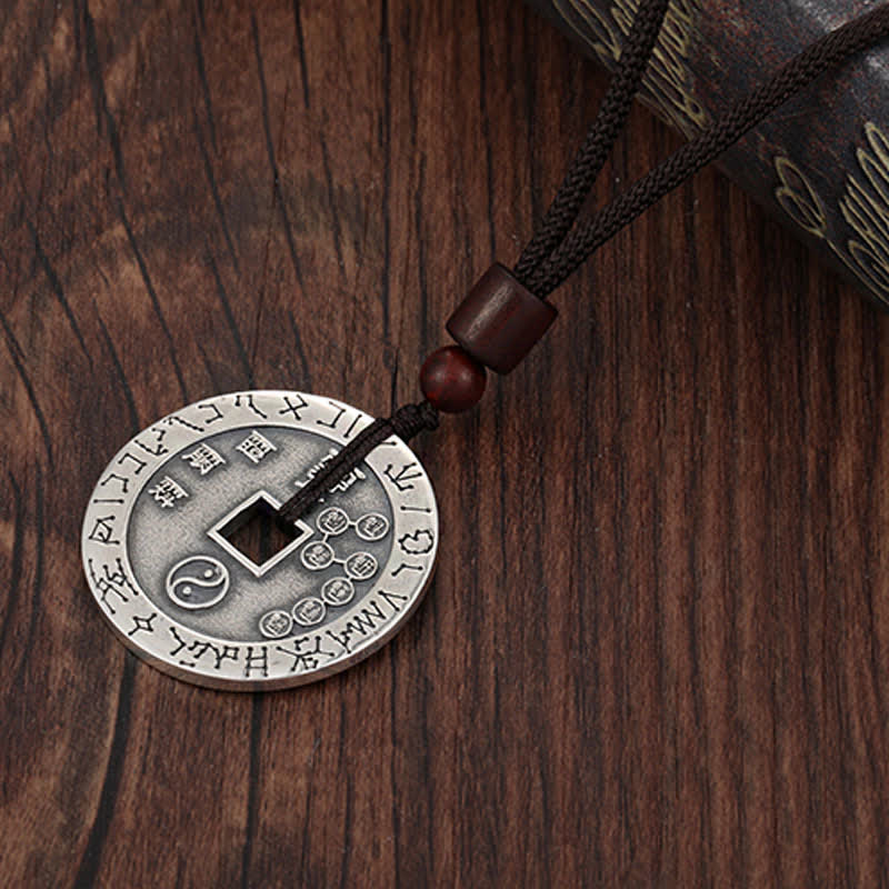 Fortune Jewel Bagua Yin Yang Copper Coin Star Balance Energy Necklace Pendant Fortune Jewel
