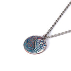 Fortune Jewel 990 Sterling Silver Yin Yang Water and Fire Balance Necklace Pendant Fortune Jewel