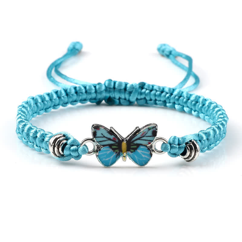 Fortune Jewel Butterfly Freedom Love String Charm Bracelet