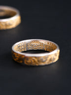 Pure Silver Ring The Heart Sutra Ring 925 Sterling Silver Couple Ring