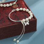 Fortune Jewel Bodhi Seed Butterfly Lotus Luck Wealth Bracelet Bangle