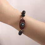 Fortune Jewel Green Sandalwood Ebony Wood Sandalwood Om Mani Padme Hum Soothing Bracelet