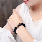 Fortune Jewel "Sending Balance and Protection" Rainbow Obsidian Bracelet Includes Gift Message Card Fortune Jewel