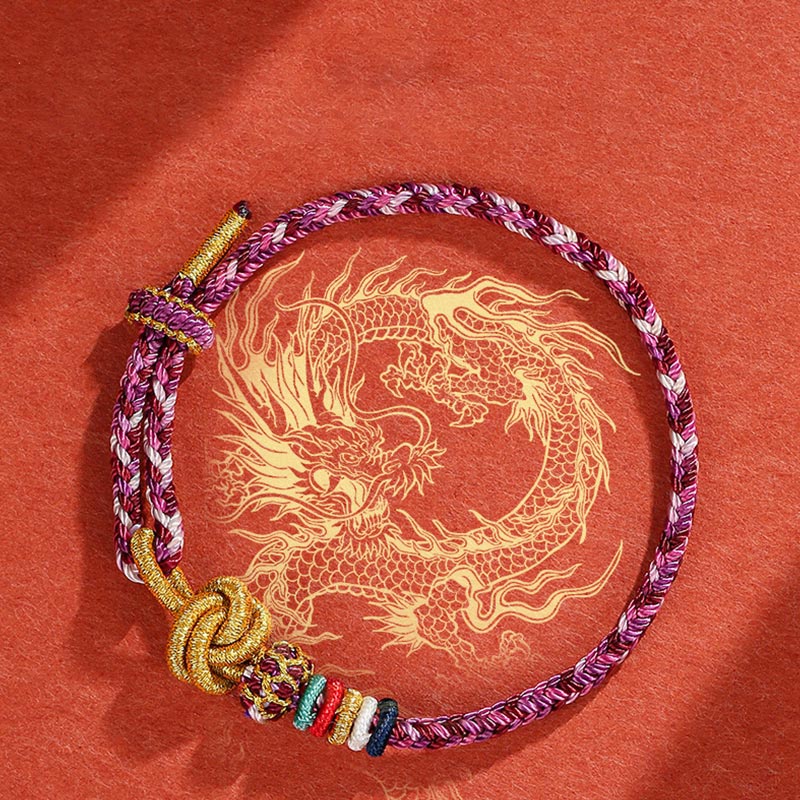 Fortune Jewel Handmade Dunhuang Colorful Rope Protection Braid String Bracelet