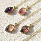 Fortune Jewel Natural Colorful Fluorite Nine Tailed Fox Protection Necklace Pendant