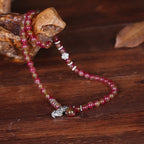 Fortune Jewel Natural Watermelon Tourmaline PiXiu Elephant Positive Triple Wrap Bracelet