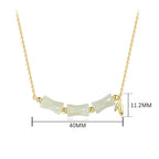 Fortune Jewel 925 Sterling Silver Hetian Jade Bamboo Fu Character Prosperity Necklace Pendant Bracelet