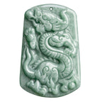 Fortune Jewel Year of the Dragon Chinese Zodiac Dragon Jade Success Amulet Necklace Pendant