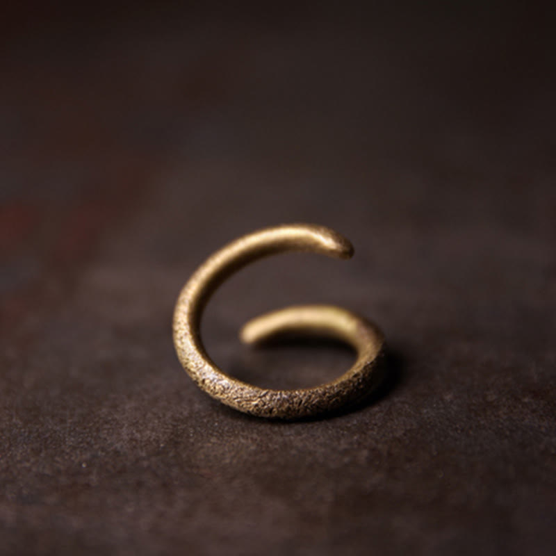 Fortune Jewel Simple Design Copper Luck Adjustable Ring